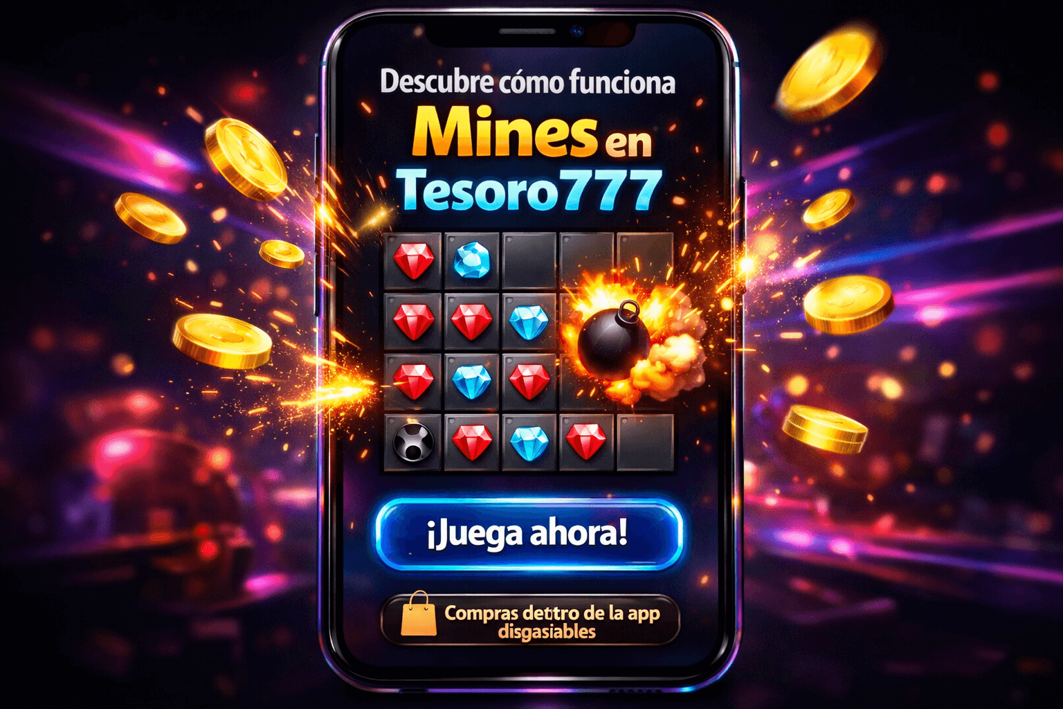 Cómo funciona el juego Mines en Tesoro777