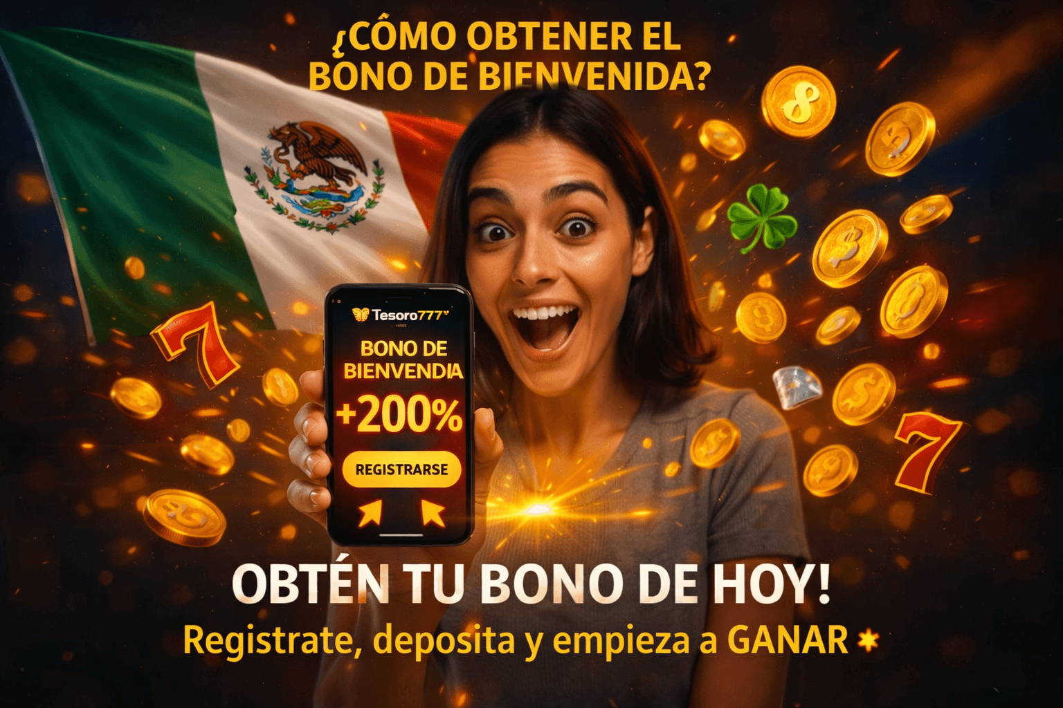 ¿Cómo obtener el bono de bienvenida en Tesoro777?